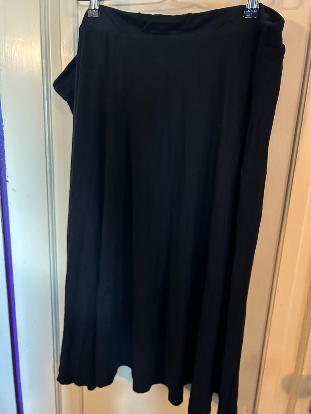 Modcloth Excellence Attained Jersey Black Midi Skirt